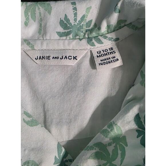 Janie and Jack Palm Tree romper 1-Piece infant boys Outfit 12-18 Month - Picture 4 of 4